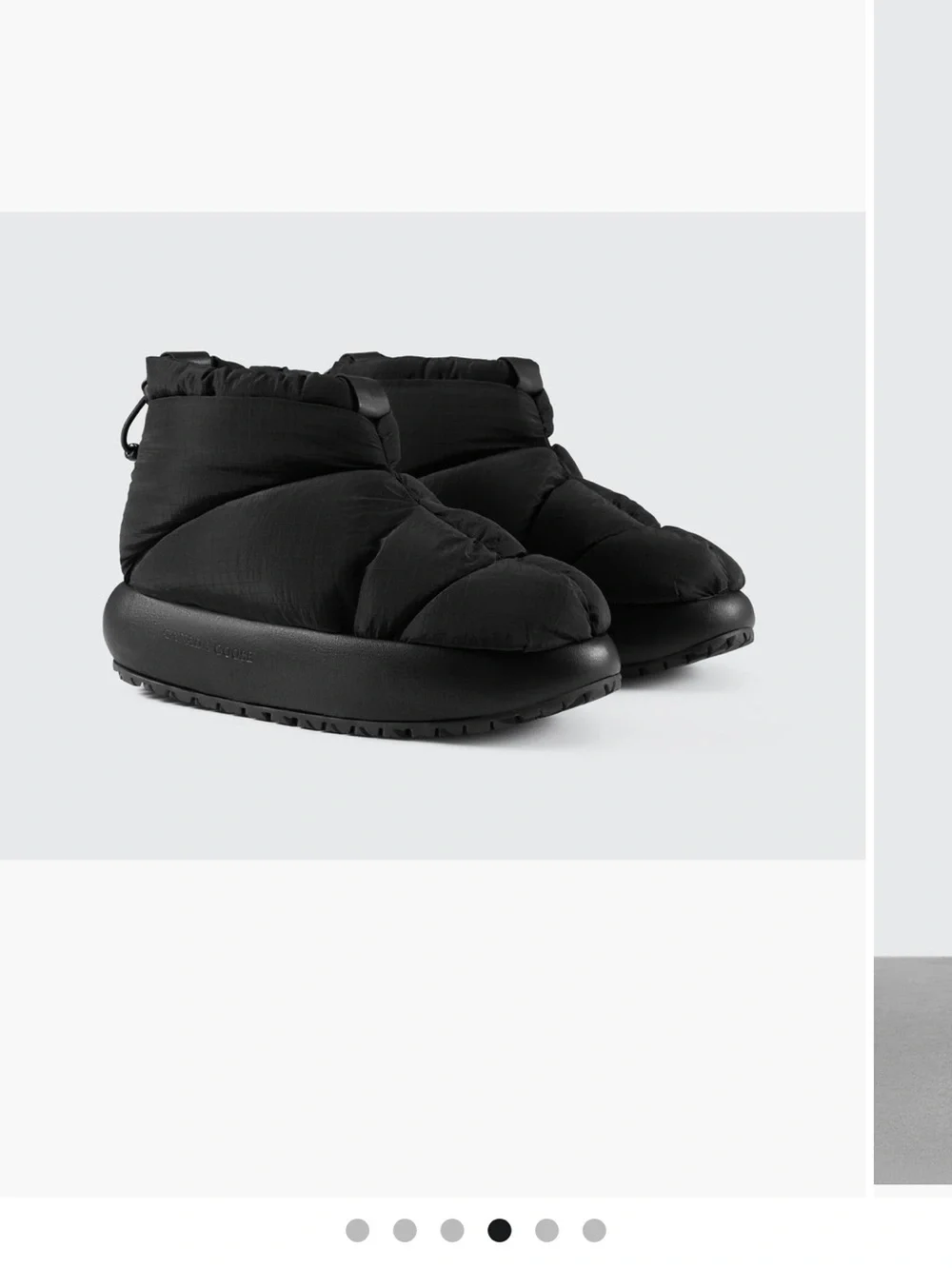 Canada Goose Black Quilted Puff Slip-On Winter Boots - Women